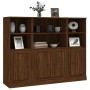 Hohes Sideboard aus 3-teiligem Eichenbraun-Sperrholz von vidaXL, Sideboards - Ref: Foro24-3185310, Preis: 195,35 €, Rabatt: %