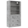 Aparador alto madera contrachapada gris hormigón de vidaXL, Aparadores - Ref: Foro24-3185395, Precio: 157,66 €, Descuento: %