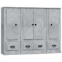 Tall highboard 3 pieces plywood gray concrete by vidaXL, Sideboards - Ref: Foro24-3185299, Price: 193,31 €, Discount: %