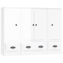 High wooden sideboard 3 pieces glossy white plywood by vidaXL, Sideboards - Ref: Foro24-3185297, Price: 212,69 €, Discount: %