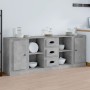 Sideboards 3 pieces plywood gray concrete by vidaXL, Sideboards - Ref: Foro24-3185259, Price: 157,74 €, Discount: %