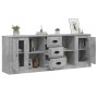 3-teilige Sperrholz Sideboards betongrau von vidaXL, Sideboards - Ref: Foro24-3185259, Preis: 156,99 €, Rabatt: %