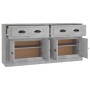 Aparadores 2 uds madera contrachapada gris hormigón de vidaXL, Aparadores - Ref: Foro24-3185267, Precio: 167,72 €, Descuento: %