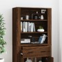 Tall oak brown plywood sideboard by vidaXL, Sideboards - Ref: Foro24-3185382, Price: 141,95 €, Discount: %