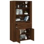 Tall oak brown plywood sideboard by vidaXL, Sideboards - Ref: Foro24-3185382, Price: 141,95 €, Discount: %