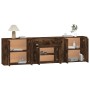 3-teilige Sideboards aus geräuchertem Eichensperrholz von vidaXL, Sideboards - Ref: Foro24-3185420, Preis: 229,85 €, Rabatt: %