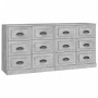 Aparadores 2 uds madera contrachapada gris hormigón de vidaXL, Aparadores - Ref: Foro24-3185283, Precio: 215,79 €, Descuento: %