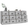 Aparadores 2 uds madera contrachapada gris hormigón de vidaXL, Aparadores - Ref: Foro24-3185283, Precio: 215,79 €, Descuento: %