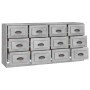 Aparadores 2 uds madera contrachapada gris hormigón de vidaXL, Aparadores - Ref: Foro24-3185283, Precio: 215,79 €, Descuento: %