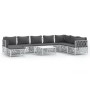 9-piece garden furniture set with cushions white steel by vidaXL, Garden sets - Ref: Foro24-3186914, Price: 646,72 €, Discoun...