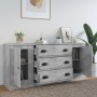 Sideboards 3 Stück betongraues Sperrholz von vidaXL, Sideboards - Ref: Foro24-3185251, Preis: 167,02 €, Rabatt: %