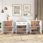 Sideboards 3 Einheiten aus glänzend weißem Sperrholz von vidaXL, Sideboards - Ref: Foro24-3185417, Preis: 252,04 €, Rabatt: %