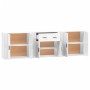 Aparadores 3 uds madera contrachapada blanco brillo de vidaXL, Aparadores - Ref: Foro24-3185417, Precio: 252,99 €, Descuento: %