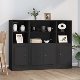 Tall sideboards 3 pieces black plywood by vidaXL, Sideboards - Ref: Foro24-3185304, Price: 196,32 €, Discount: %