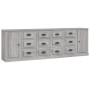 Aparadores 3 piezas madera contrachapada gris Sonoma de vidaXL, Aparadores - Ref: Foro24-3185293, Precio: 306,96 €, Descuento: %