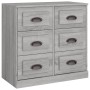 Aparadores 3 piezas madera contrachapada gris Sonoma de vidaXL, Aparadores - Ref: Foro24-3185293, Precio: 306,96 €, Descuento: %