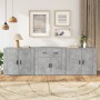 Sideboards 3 Stück betongraues Sperrholz von vidaXL, Sideboards - Ref: Foro24-3185419, Preis: 248,74 €, Rabatt: %