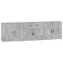 Sideboards 3 Stück betongraues Sperrholz von vidaXL, Sideboards - Ref: Foro24-3185419, Preis: 248,74 €, Rabatt: %