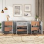 Sideboards 3 Stück betongraues Sperrholz von vidaXL, Sideboards - Ref: Foro24-3185419, Preis: 248,74 €, Rabatt: %