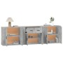 Sideboards 3 pieces concrete gray plywood by vidaXL, Sideboards - Ref: Foro24-3185419, Price: 248,74 €, Discount: %