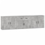 Sideboards 3 Stück betongraues Sperrholz von vidaXL, Sideboards - Ref: Foro24-3185419, Preis: 248,74 €, Rabatt: %