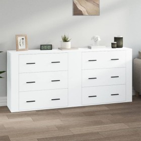 Sideboards 2 pieces plywood white by vidaXL, Sideboards - Ref: Foro24-3185407, Price: 219,06 €, Discount: %