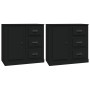 Sideboards 2 pcs black plywood by vidaXL, Sideboards - Ref: Foro24-3185224, Price: 213,60 €, Discount: %