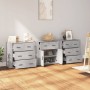 Sideboards 3 Stück betongraues Sperrholz von vidaXL, Sideboards - Ref: Foro24-3185427, Preis: 268,99 €, Rabatt: %