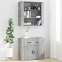 Hohes Sideboard aus betongrauem Sperrholz von vidaXL, Sideboards - Ref: Foro24-3185379, Preis: 146,99 €, Rabatt: %