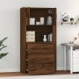 Tall oak brown plywood sideboard by vidaXL, Sideboards - Ref: Foro24-3185390, Price: 156,99 €, Discount: %