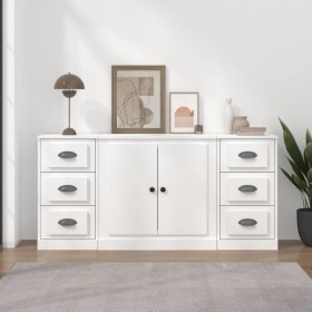 Sideboards 3 pieces plywood white by vidaXL, Sideboards - Ref: Foro24-3185231, Price: 183,46 €, Discount: %