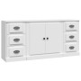 3 Stück Sperrholz Sideboards weiß von vidaXL, Sideboards - Ref: Foro24-3185231, Preis: 182,50 €, Rabatt: %