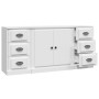 Aparadores 3 piezas madera contrachapada blanco de vidaXL, Aparadores - Ref: Foro24-3185231, Precio: 183,46 €, Descuento: %