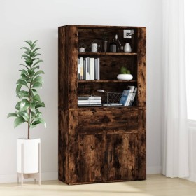 Tall smoked oak plywood sideboard by vidaXL, Sideboards - Ref: Foro24-3185380, Price: 121,99 €, Discount: %