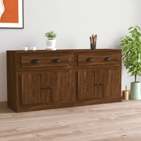 Sideboards 2 pieces oak brown plywood by vidaXL, Sideboards - Ref: Foro24-3185270, Price: 143,99 €, Discount: %