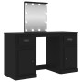 Dressing table with LED black 130x50x132.5 cm by vidaXL, Bedroom Dressers - Ref: Foro24-3185344, Price: 184,99 €, Discount: %