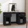 Dressing table with LED black 130x50x132.5 cm by vidaXL, Bedroom Dressers - Ref: Foro24-3185344, Price: 184,99 €, Discount: %