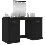 Dressing table with LED black 130x50x132.5 cm by vidaXL, Bedroom Dressers - Ref: Foro24-3185344, Price: 184,99 €, Discount: %