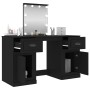 Dressing table with LED black 130x50x132.5 cm by vidaXL, Bedroom Dressers - Ref: Foro24-3185344, Price: 184,99 €, Discount: %