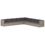 Set de muebles de jardín 9 pzas y cojines ratán sintético gris de vidaXL, Conjuntos de jardín - Ref: Foro24-3187210, Precio: ...