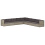 Set de muebles de jardín 9 pzas y cojines ratán sintético gris de vidaXL, Conjuntos de jardín - Ref: Foro24-3187210, Precio: ...