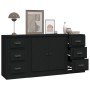 Sideboards 3 Stück schwarzes Sperrholz von vidaXL, Sideboards - Ref: Foro24-3185232, Preis: 184,23 €, Rabatt: %