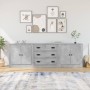 Sideboards 3 pieces plywood gray concrete by vidaXL, Sideboards - Ref: Foro24-3185219, Price: 244,08 €, Discount: %