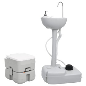 Portable toilet with sink for camping by vidaXL, Camping and hiking - Ref: Foro24-3186666, Price: 195,99 €, Discount: %