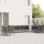 8-piece garden furniture set and gray synthetic rattan cushions by vidaXL, Garden sets - Ref: Foro24-3187493, Price: 437,61 €...