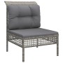 Set de muebles de jardín 8 pzas y cojines ratán sintético gris de vidaXL, Conjuntos de jardín - Ref: Foro24-3187493, Precio: ...