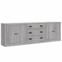 Sideboards 3 pieces plywood gray Sonoma by vidaXL, Sideboards - Ref: Foro24-3185221, Price: 261,88 €, Discount: %