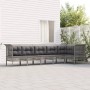 6-piece garden furniture set and gray synthetic rattan cushions by vidaXL, Garden sets - Ref: Foro24-3187509, Price: 385,43 €...