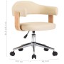 Silla de comedor giratoria madera curvada cuero sintético crema de vidaXL, Sillas de comedor - Ref: Foro24-287417, Precio: 14...