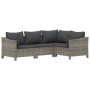 7-piece garden furniture set with gray synthetic rattan cushions by vidaXL, Garden sets - Ref: Foro24-3187288, Price: 533,71 ...